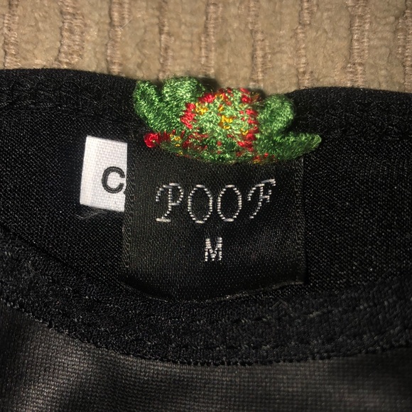 Black mesh/faux leather bodysuit - Picture 3 of 3